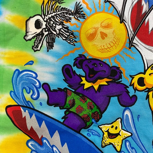 Grateful Dead Summertime Surf Men’s Tie Dye Shirt - Picture 9 of 12